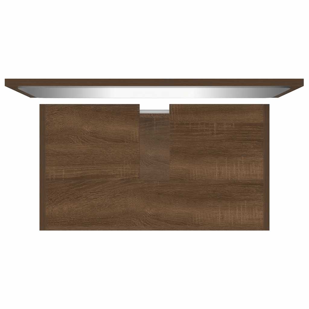 Bathroom Furniture Set Brown Oak Engineered Wood
