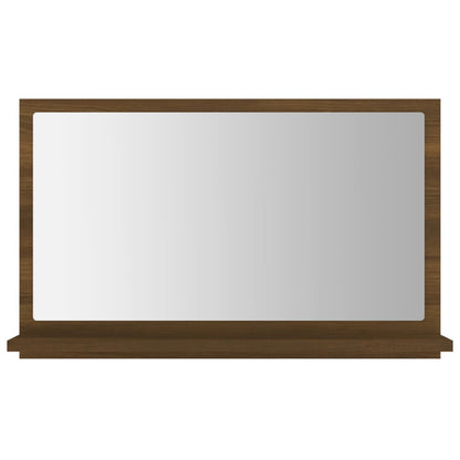 Bathroom Mirror Brown Oak 60x10.5x37 cm Engineered Wood