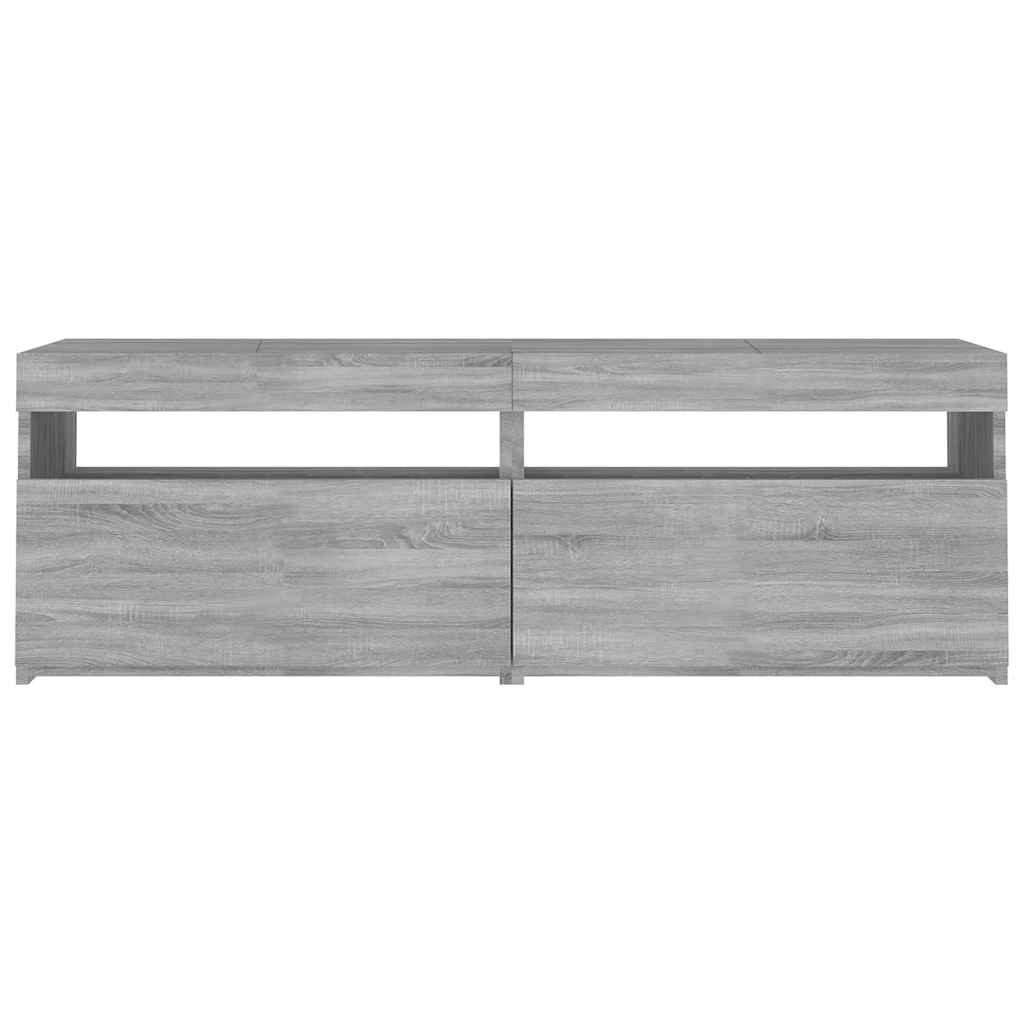 TV Cabinet with LED Lights Grey Sonoma 120x35x40 cm