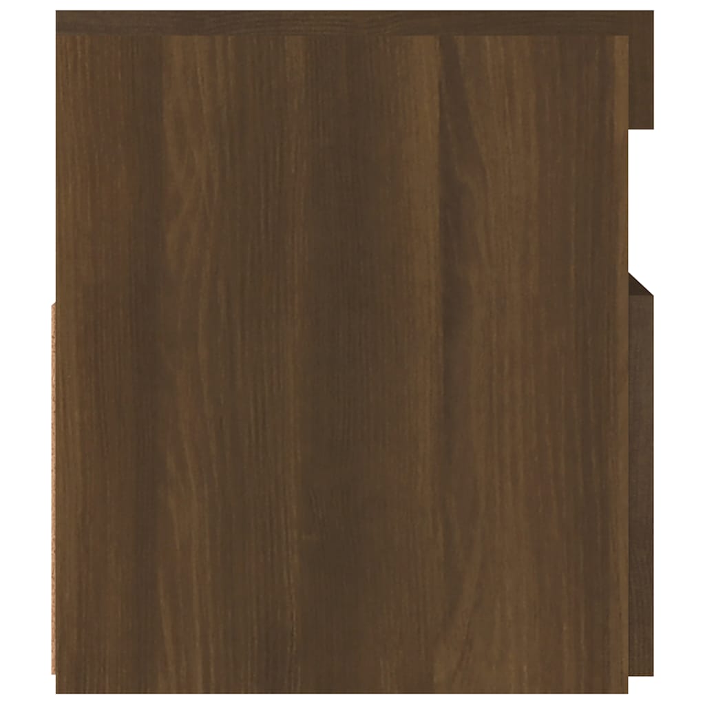 TV Cabinet with LED Lights Brown Oak 90x35x40 cm