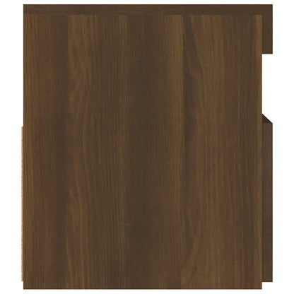 TV Cabinet with LED Lights Brown Oak 90x35x40 cm