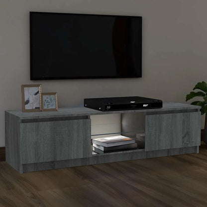TV Cabinet with LED Lights Grey Sonoma 120x30x36 cm