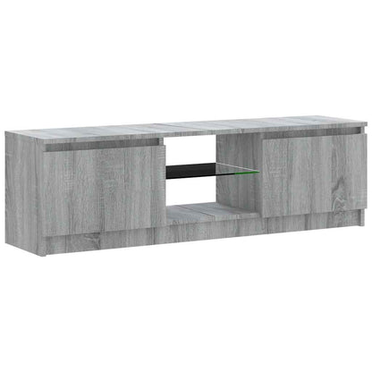 TV Cabinet with LED Lights Grey Sonoma 120x30x36 cm