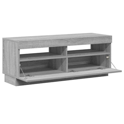 TV Cabinet with LED Lights Grey Sonoma 100x35x40 cm