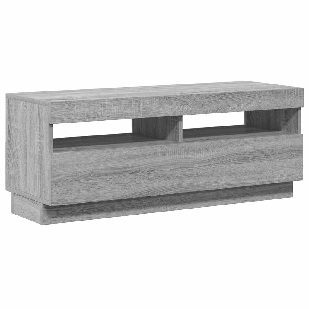 TV Cabinet with LED Lights Grey Sonoma 100x35x40 cm