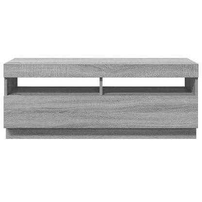 TV Cabinet with LED Lights Grey Sonoma 100x35x40 cm