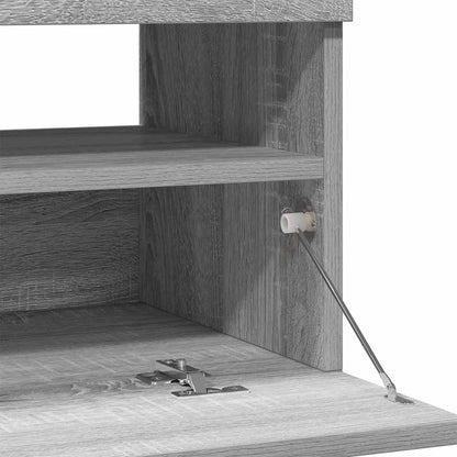 TV Cabinet with LED Lights Grey Sonoma 100x35x40 cm