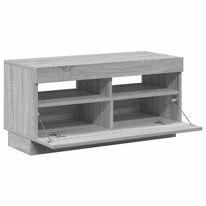 TV Cabinet with LED Lights Grey Sonoma 80x35x40 cm