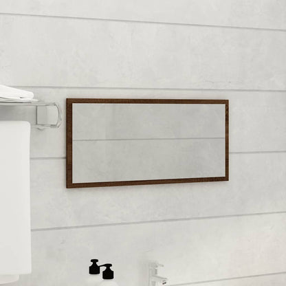 2 Piece Bathroom Furniture Set Brown Oak Engineered Wood