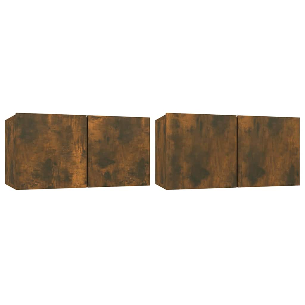 TV Cabinet Set 2 pcs Brown 60 x 30 x 30 cm Engineered Wood