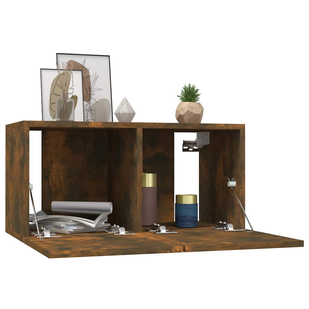 TV Cabinet Set 2 pcs Brown 60 x 30 x 30 cm Engineered Wood