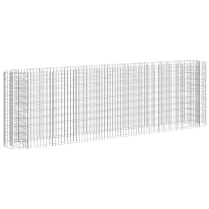 Gabion Raised Bed Galvanised Iron 330x50x100 cm