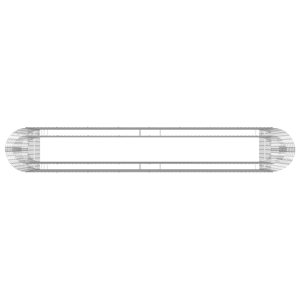 Gabion Raised Bed Galvanised Iron 330x50x100 cm