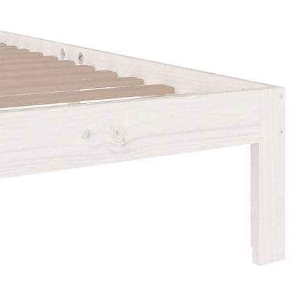 Bed Frame without Mattress White 75x190cm Small Single