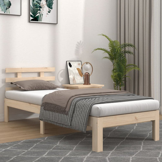 Bed Frame without Mattress Solid Wood 100x200 cm