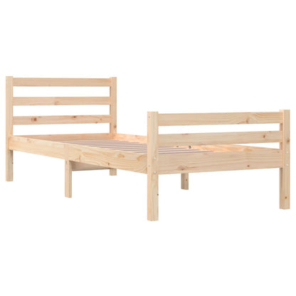 Bed Frame without Mattress Solid Wood 100x200 cm