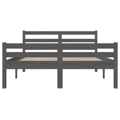 Bed Frame without Mattress Grey Solid Wood 120x200 cm