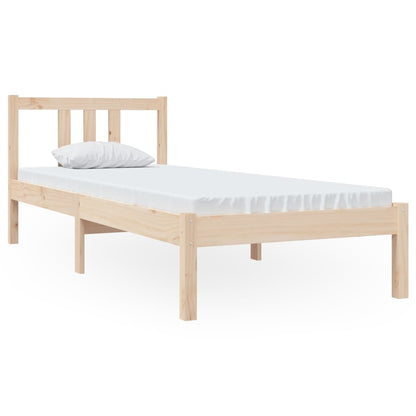 Bed Frame without Mattress Solid Wood 75x190 cm Small Single Small Single