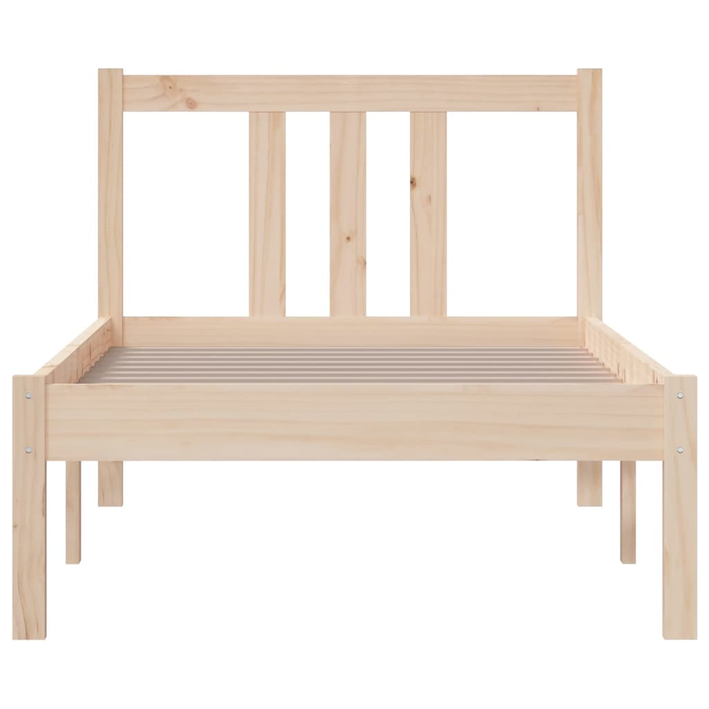 Bed Frame without Mattress Solid Wood 75x190 cm Small Single Small Single