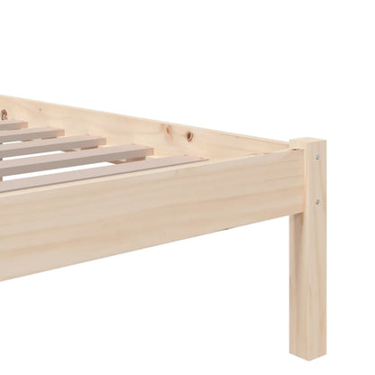 Bed Frame without Mattress Solid Wood 75x190 cm Small Single Small Single