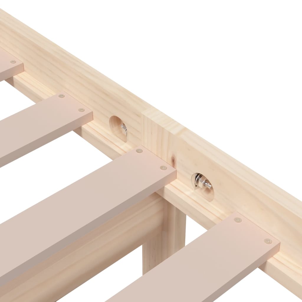 Bed Frame without Mattress Solid Wood 75x190 cm Small Single Small Single