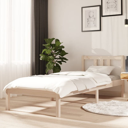 Bed Frame without Mattress Solid Wood 75x190 cm Small Single Small Single