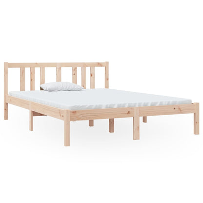 Bed Frame without Mattress Solid Wood 135x190 cm Double Double