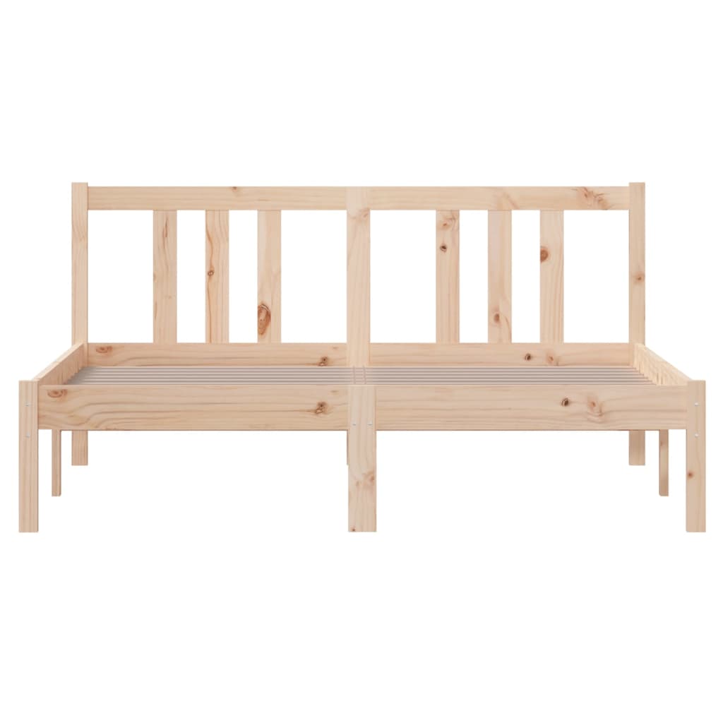Bed Frame without Mattress Solid Wood 135x190 cm Double Double