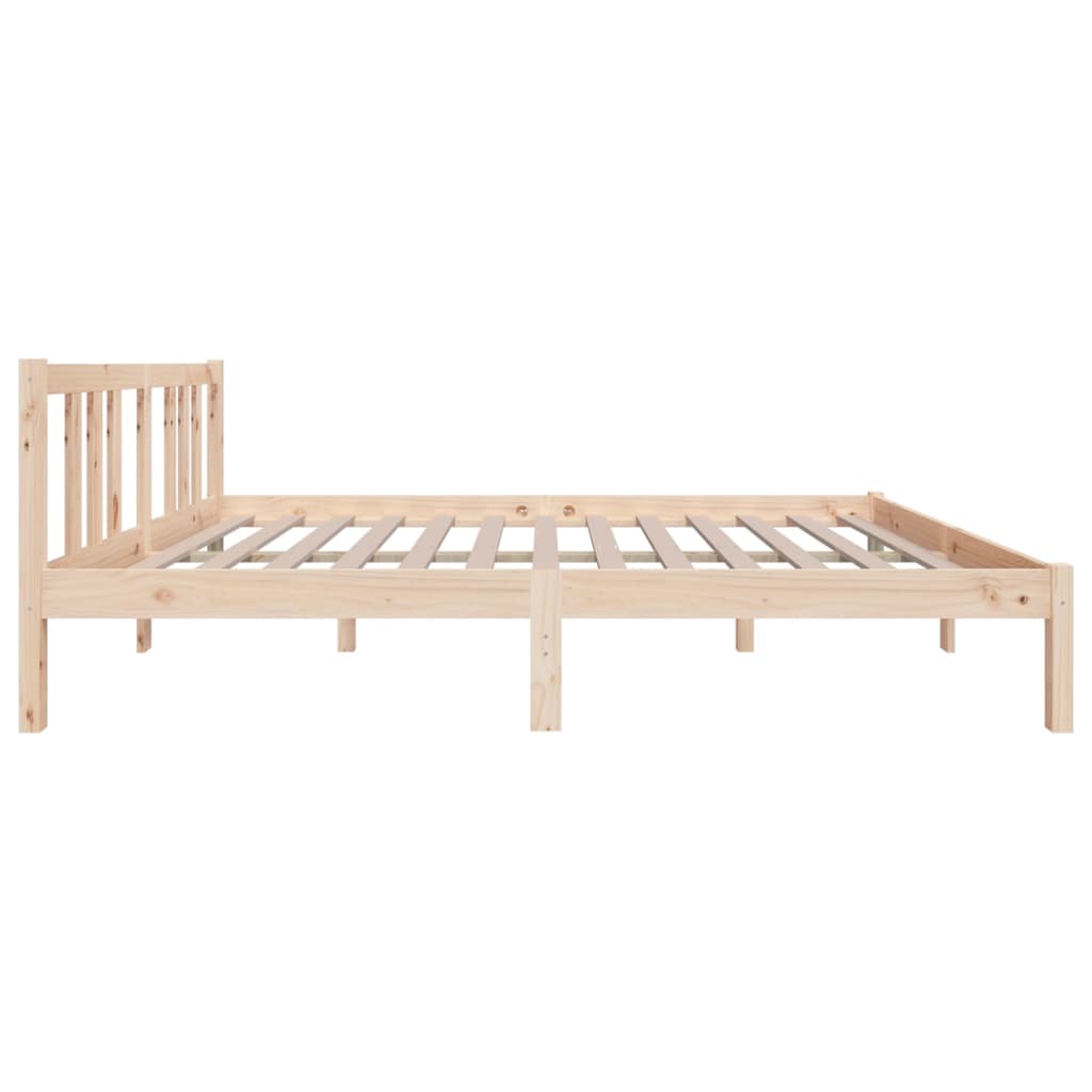 Bed Frame without Mattress Solid Wood 135x190 cm Double Double