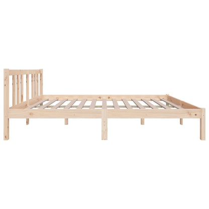Bed Frame without Mattress Solid Wood 135x190 cm Double Double