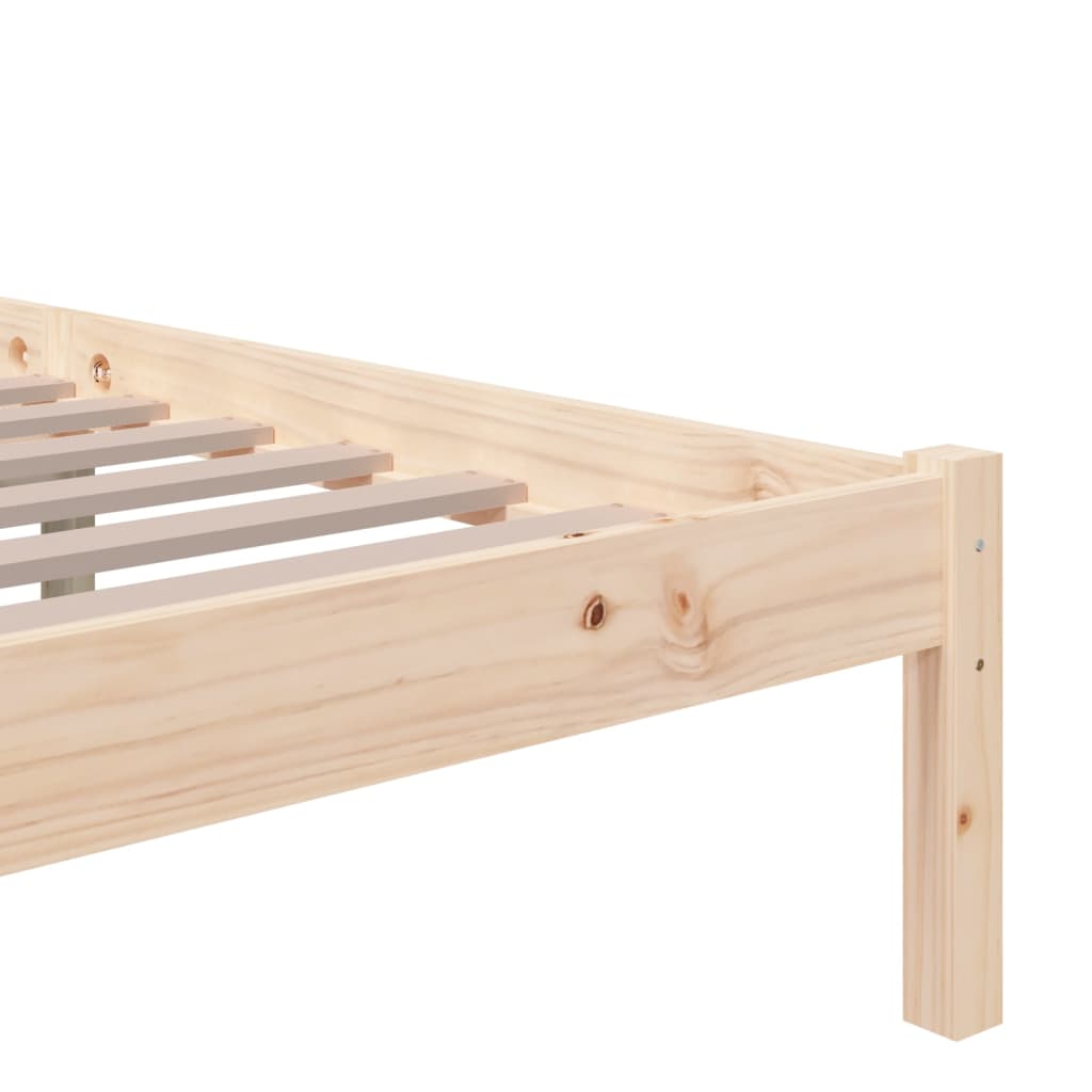 Bed Frame without Mattress Solid Wood 135x190 cm Double Double