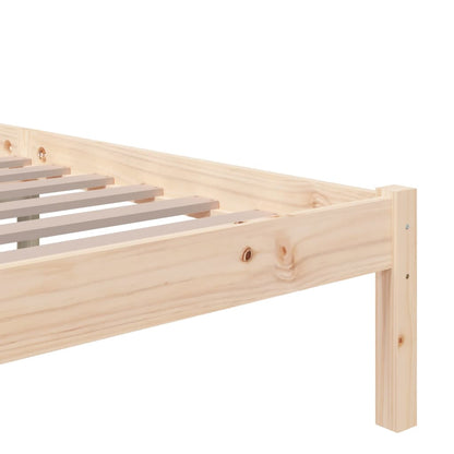 Bed Frame without Mattress Solid Wood 135x190 cm Double Double
