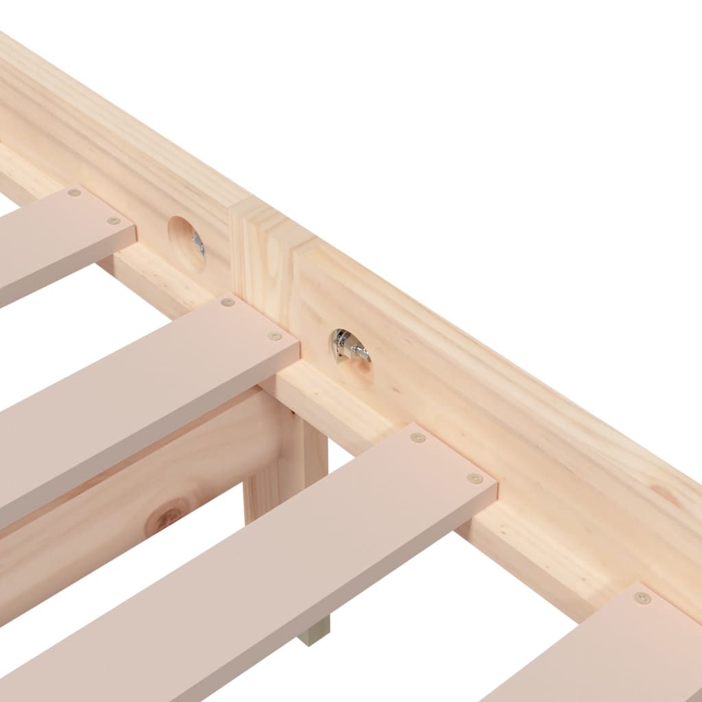 Bed Frame without Mattress Solid Wood 135x190 cm Double Double