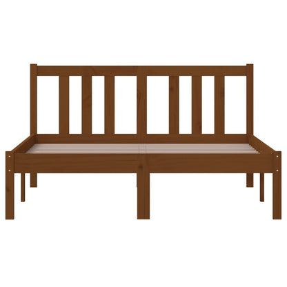 Bed Frame without Mattress Honey Brown Solid Wood 120x200 cm