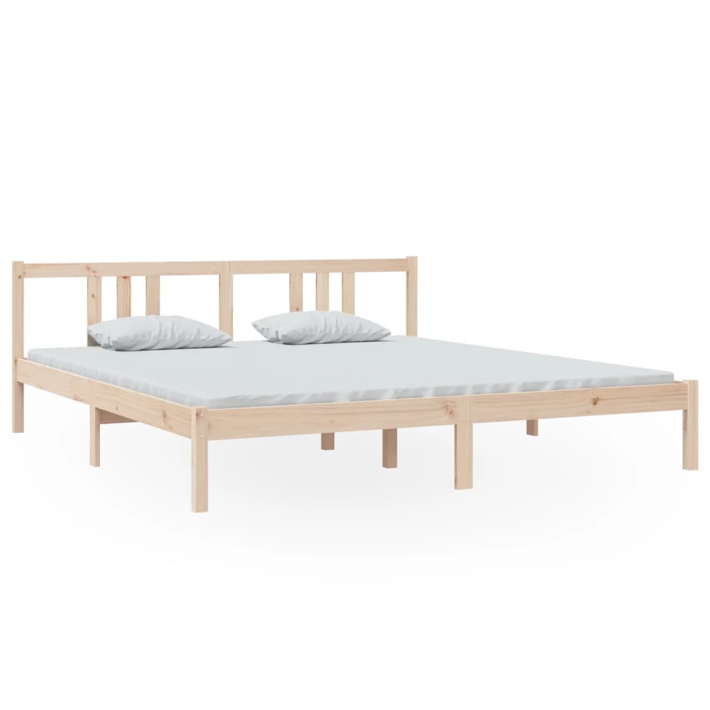 Bed Frame without Mattress Solid Wood 180x200 cm Super King Super King Size