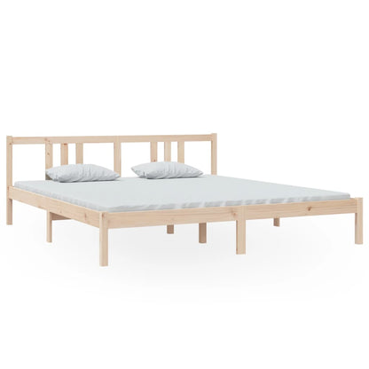 Bed Frame without Mattress Solid Wood 180x200 cm Super King Super King Size