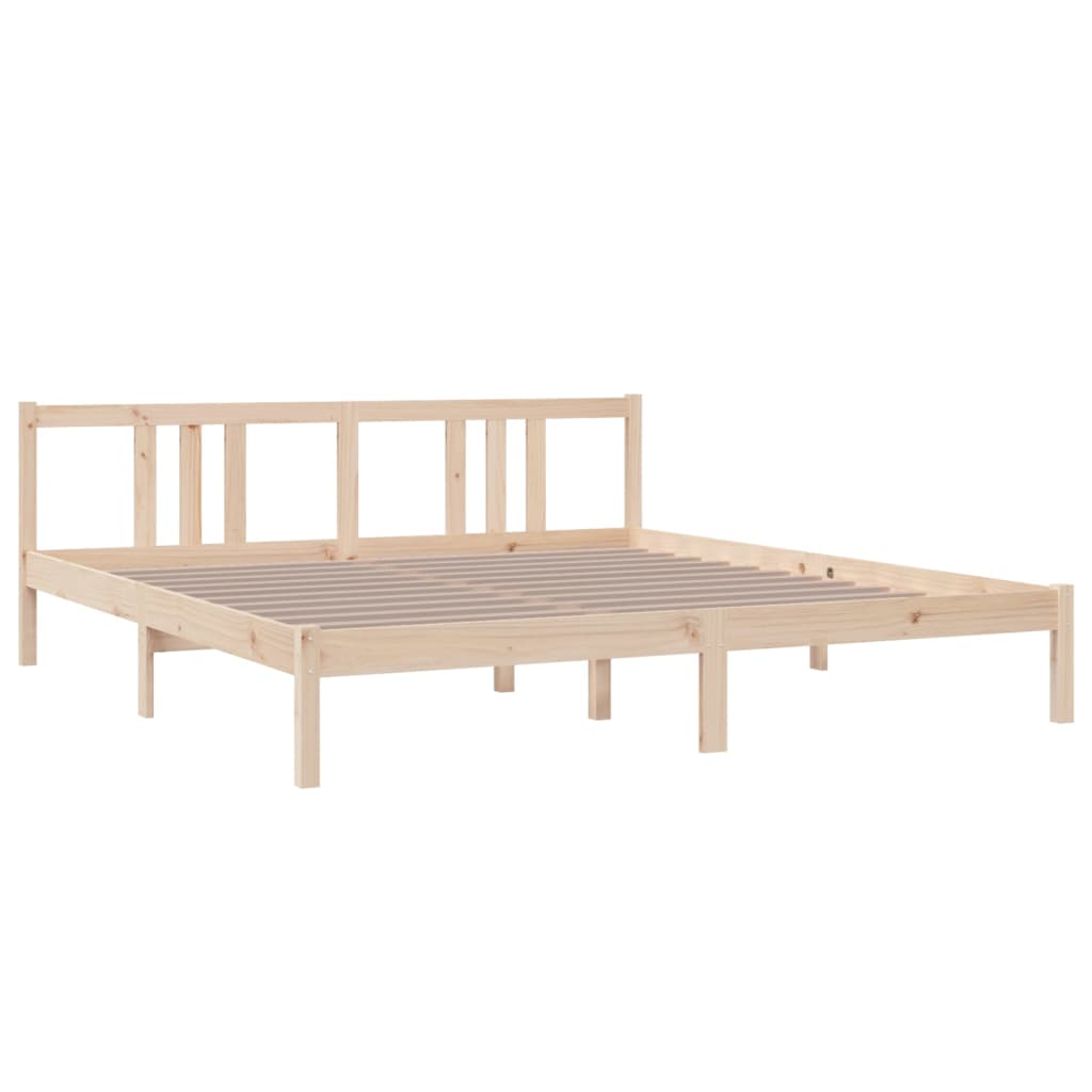 Bed Frame without Mattress Solid Wood 180x200 cm Super King Super King Size