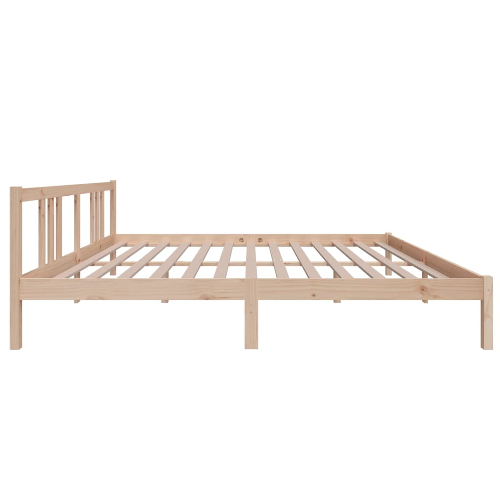 Bed Frame without Mattress Solid Wood 180x200 cm Super King Super King Size