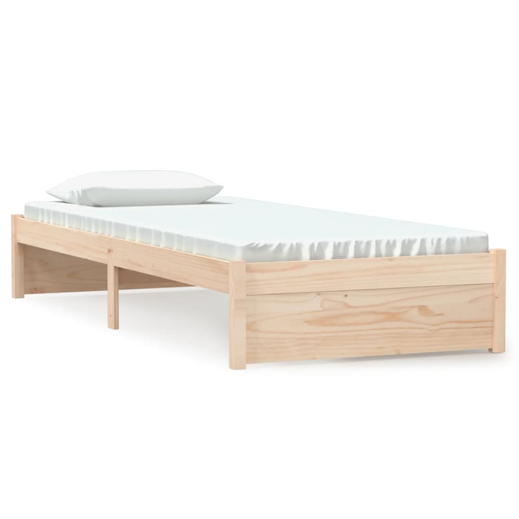 Bed Frame without Mattress Solid Wood 75x190 cm Small Single Small Single