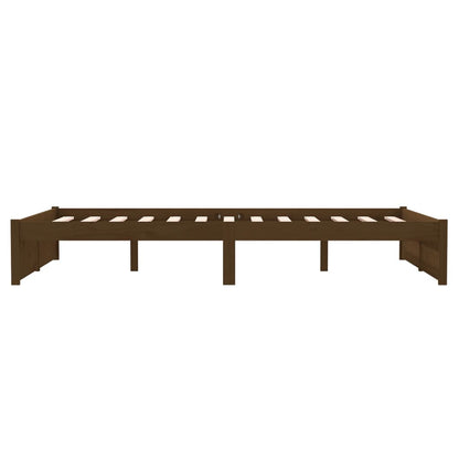 Bed Frame without Mattress Honey Brown Solid Wood 120x190 cm Small Double
