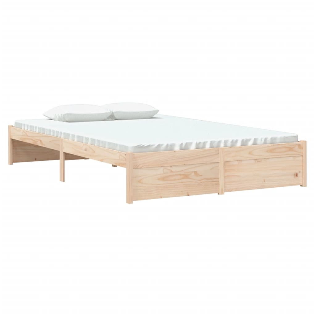 Bed Frame without Mattress Solid Wood 120x200 cm