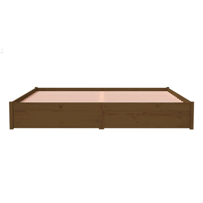 Bed Frame without Mattress Honey Brown Solid Wood 200x200 cm