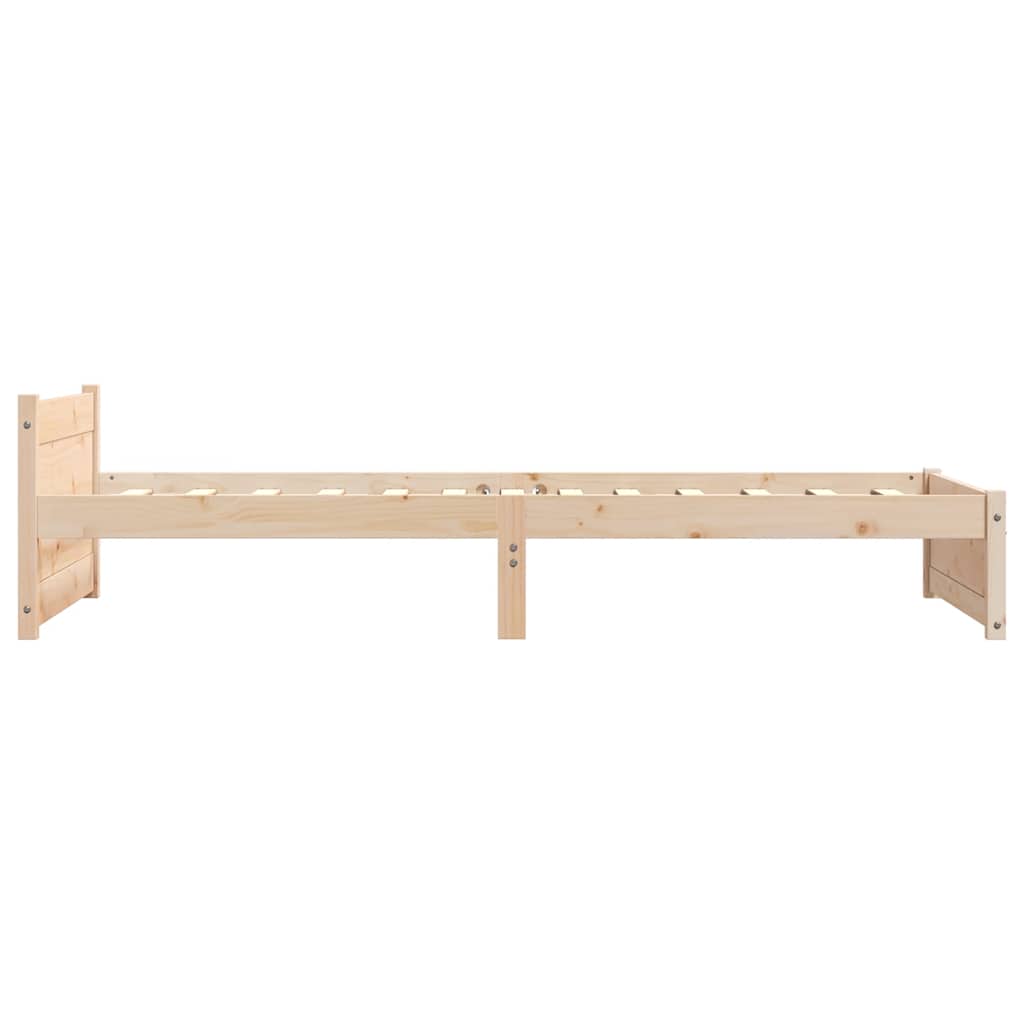 Bed Frame without Mattress Solid Wood 75x190 cm Small Single Small Single