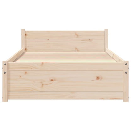 Bed Frame without Mattress Solid Wood 90x190 cm Single Single