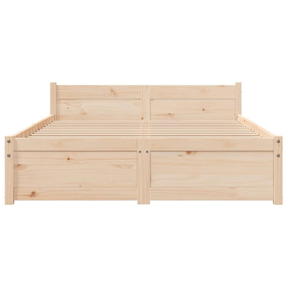 Bed Frame without Mattress Solid Wood 120x190 cm Small Double Small Double