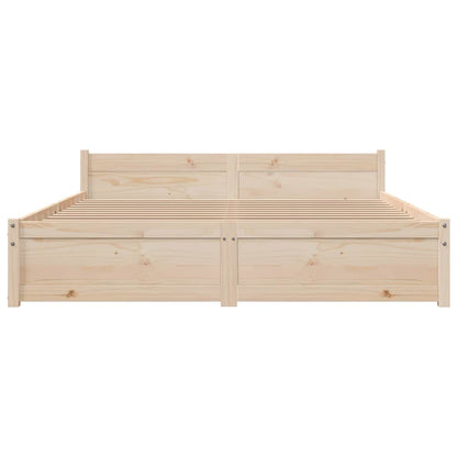 Bed Frame without Mattress Solid Wood 135x190 cm Double Double