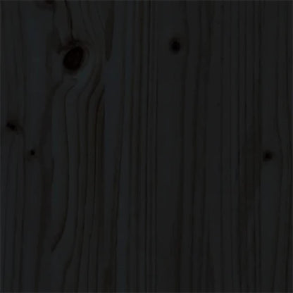 Bed Frame without Mattress Black Solid Wood 135x190 cm Double Double