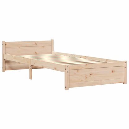 Bed Frame without Mattress Solid Wood 90x200 cm