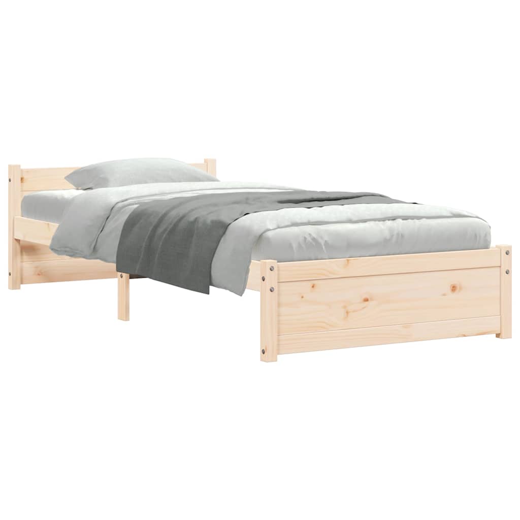 Bed Frame without Mattress Solid Wood 90x200 cm
