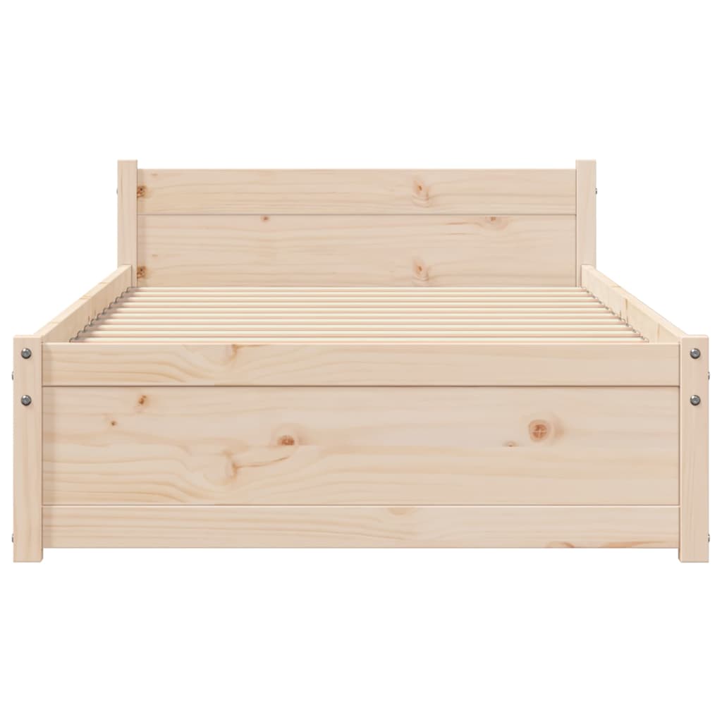 Bed Frame without Mattress Solid Wood 90x200 cm